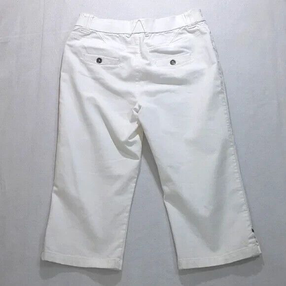 Christopher & Banks size 12 white cropped jeans - Picture 4 of 15